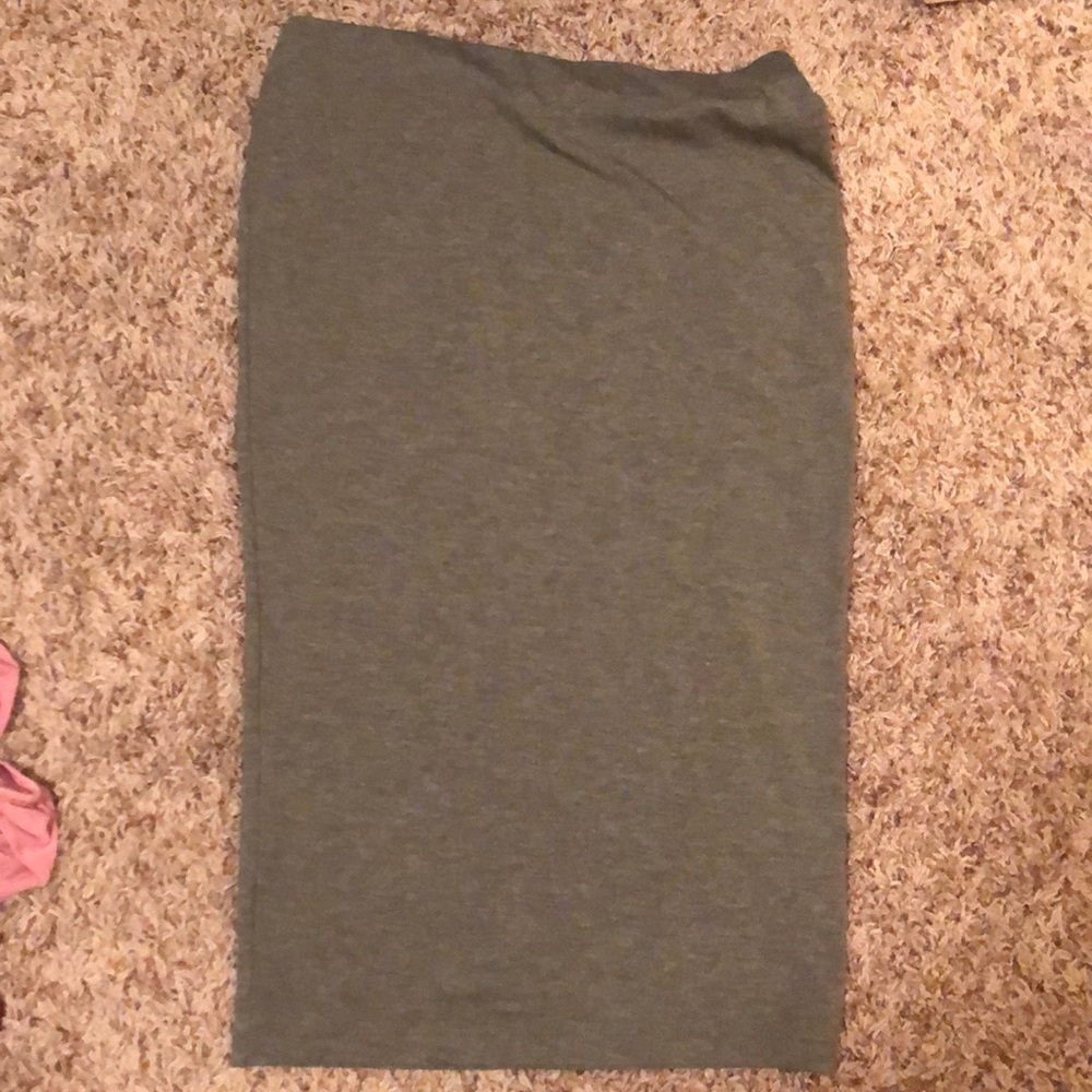 Army green skirt